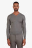 Loro Piana Grey Cashmere V-Neck Sweater Size 48 Mens