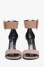 Saint Laurent Beige Patent Leather Ankle Strap Heel Size 37