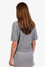 Prada Grey Virgin Wool Logo Sweater Size 42