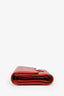 Pre-loved Chanel™ 2014 Red Quilted Caviar Leather Long Wallet