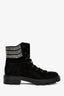 Jimmy Choo Black Suede Lace-Up Crystal Boots Size 41.5