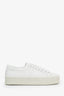 Saint Laurent White Leather Court Classic Platform Sneaker Size 39.5