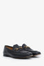 Gucci Black Leather Jordaan Loafers Size 37.5