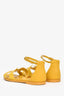 Hermès Yellow Lizard Leather Santorini Sandals Size 36