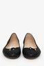 Jimmy Choo Black Sparkly Fabric Flats Size 37.5