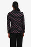 Gucci Black/Pink Floral Pearl Logo Blazer Size 40