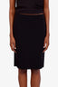 Akris Punto Black Straight Midi Length Skirt Size 6