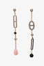 Hermès 18K Rose Gold Diamond Gemstone Chaine D'ancre Chaos Earrings