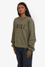 Amiri Green/Black Cotton Logo Sweatshirt Size S