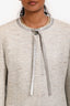 Pre-loved Chanel™ 1999 Silver Shimmer Tweed Evening Jacket Size 38