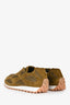 Bottega Veneta Green Suede Mesh 'Orbit' Sneaker Size 42