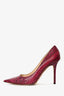 Jimmy Choo Pink Croc-Embossed Leather Abel Pumps Size 40