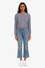 Khaite Blue Denim Medium Wash Flat Pocket Jeans Size 25