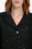 Pre-loved Chanel™ 2024 Black Glittered Tweed Jacket Size 36