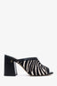 Jimmy Choo Black/White Pony Hair Animal Print Sandals Size 38.5