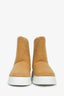 Gucci Beige GG Shearling Striped Ankle Boot Size 8 Mens
