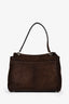 Balenciaga Brown Suede 'Rodeo' Small Top Handle Bag with Strap