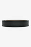 Hermès 2012 Black/Etoupe Leather Reversible 32mm Belt Strap Size 95 (No Buckle)