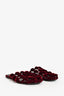 Alexander Wang Burgundy Velvet Pom Pom Slides Size 36