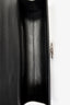 Savette Black Leather and White Canvas Slim Symmetry Pochette Top Handle