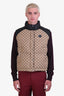 Gucci Beige/Black GG Cotton Canvas Down Vest Size 42