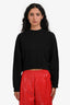 Acne Studios Black Cotton Cropped Sweatshirt Size XXS