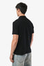 Ami Paris Black Cotton Embroidered Logo Pique Polo Shirt Size XL Mens
