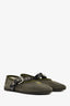 Miu Miu Green/Black Mesh Leather Ballet Flats Size 38