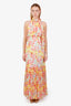 byTiMo Yellow/Pink Floral Maxi Dress Size M with Scarf