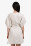 Reformation Beige Linen S/S Mini Dress Size 4