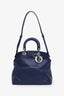 Christian Dior 2013 Blue Leather Medium Granville Tote with Strap