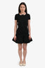 Prada 2010 Black Cotton Ruffled Mini Skirt Size 38