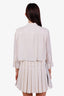 Alexander McQueen Cream Silk Ruffled Mini Dress Size 42