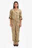Isabel Marant Beige Belted Cargo Jumpsuit Size 38