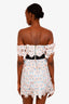 Self-Portrait Pink/Blue Floral Off The Shoulder Mini Dress Size 0
