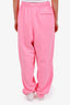 Balenciaga Pink Cotton Straight Leg Sweats Size S