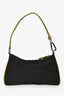 Prada Black Nylon and Green Saffiano Leather Pochette