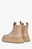 Jil Sander Beige Leather Lug Sole Chelsea Boots Size 35