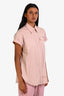 Brunello Cucinelli Pink Short Sleeve Button Down Size M