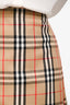 Burberry Beige House Check Wool Pleated Skirt Size 10 Kids