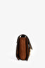 Chloe Brown Croc Embossed Suede Faye Chain Bag