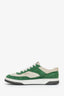 Pre-loved Chanel™ Green/White Suede CC Low Top Sneakers Size 37.5