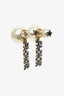 Christian Dior Aged Gold/Pearl 'Tribales' J'Adior Earrings