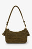Loewe x Paula's Ibiza Green Raffia Medium Ola Shoulder