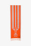 Hermès Grey/Orange Cashmere 'Sangles Equestres' Scarf