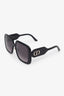 Christian Dior Black Square Frame Sunglasses GHW