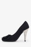 Pre-loved Chanel™ Black Satin Camellia Pumps Size 37