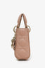 Christian Dior 2022 Blush Cannage Lambskin Micro Lady Dior Bag
