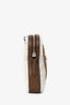 Fendi 2024 Cream/Brown Sherling Zucca FF Minaudière Crossbody Bag