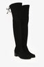 Stuart Weitzman Black Suede Lowland Over the Knee Boots Size 36.5